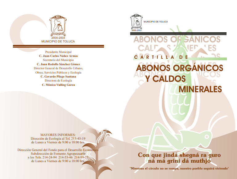 CARTILLA DE ABONOS ORGÁNICOS Y CALDOS MINERALES